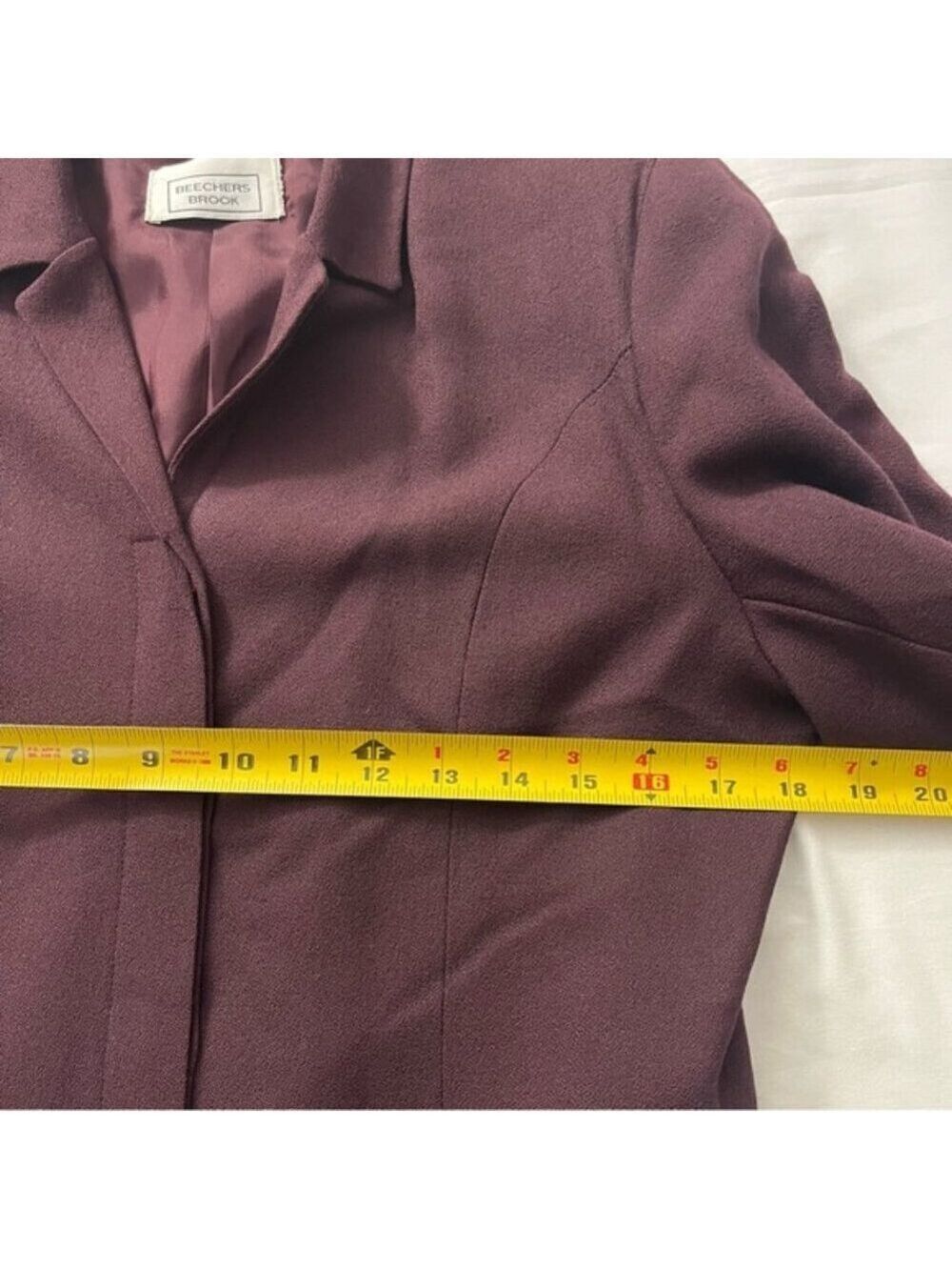 Beechers Brook Wool Skirt Suit Burgundy Size 10 Made in Canada - Picture 8 of 10